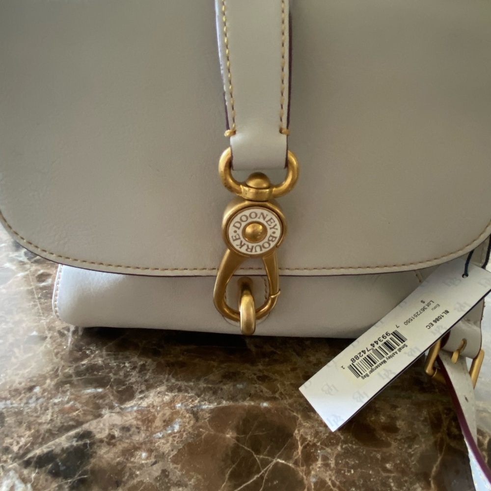 NWT FLORENTINE Dooney & Bourke ECRU Leather Crossbody/Shoulder Bag - Picture 4 of 9